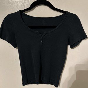 Brandy Melville Women's Navy Polo-shirts